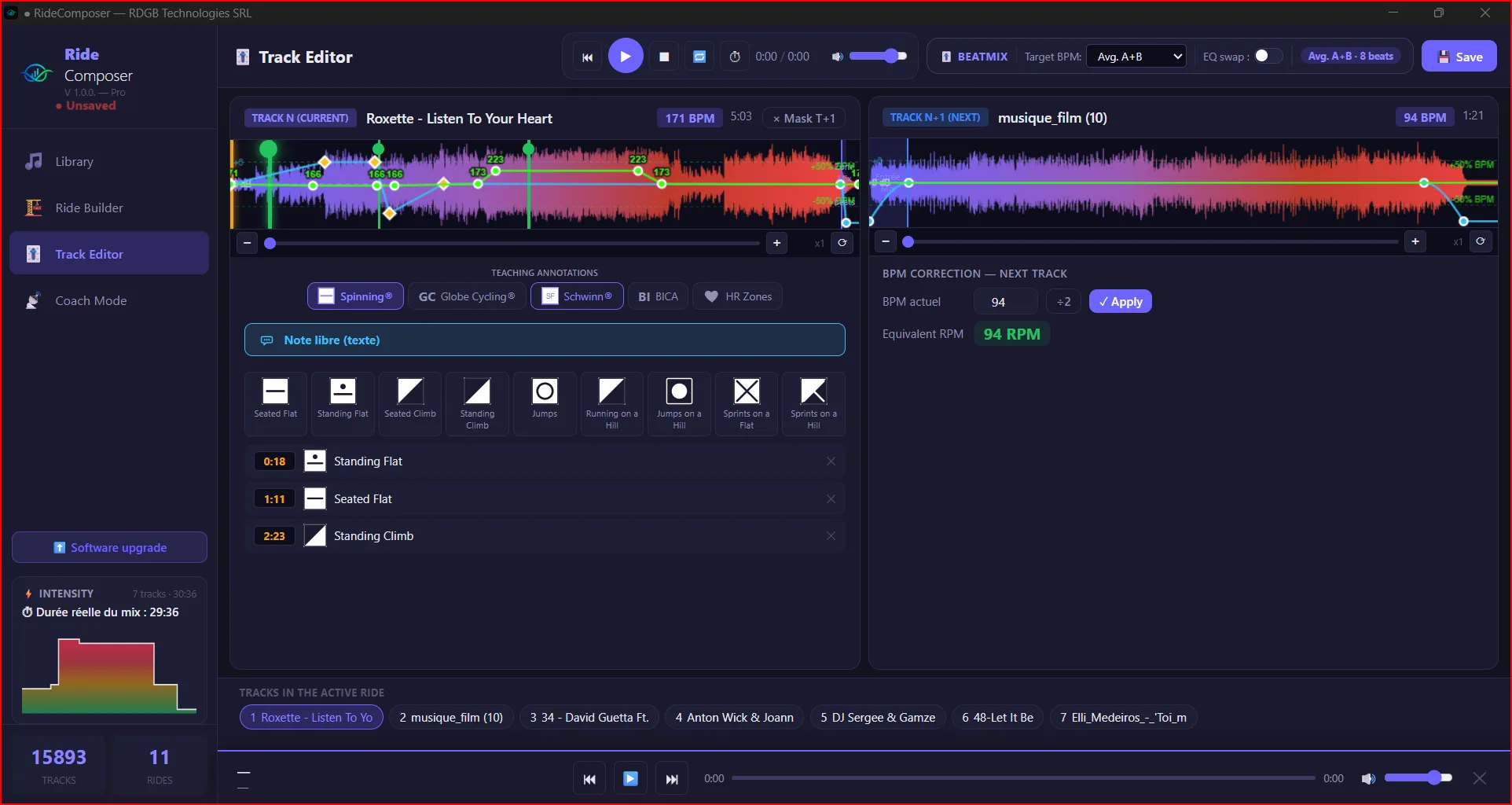 Track Editor — annotez les techniques sur la forme d'onde